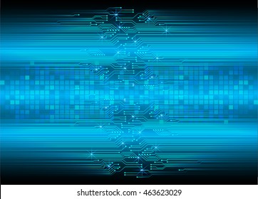 blue abstract cyber future technology concept background, illustration, circuit, binary code. move motion speed. vector. sci-fi