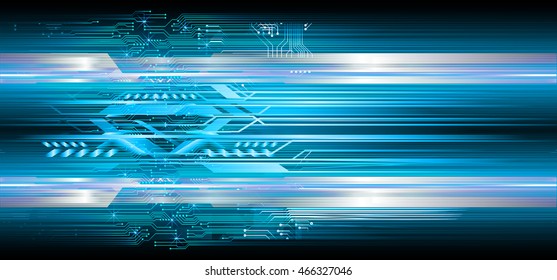 blue abstract cyber future technology concept background, illustration, circuit, binary code. move motion speed. sci-fi