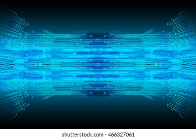 blue abstract cyber future technology concept background, illustration, circuit, binary code. move motion speed. sci-fi