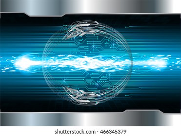 blue abstract cyber future technology concept background, illustration, circuit, binary code. move motion speed. sci-fi