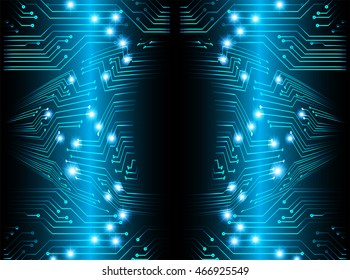 blue abstract cyber future technology concept background, illustration, circuit, binary code. move motion speed. sci-fi. vector