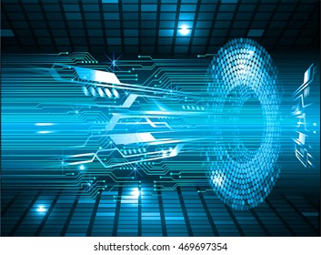 blue abstract cyber future technology concept background, illustration, circuit, binary code. move motion speed. sci-fi. Spark. vector