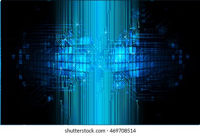 blue abstract cyber future technology concept background, illustration, circuit, binary code. move motion speed. sci-fi. Spark. vector
