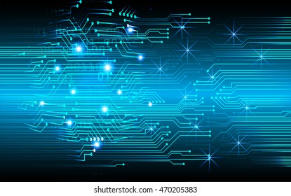 blue abstract cyber future technology concept background, illustration, circuit, binary code. move motion speed. sci-fi. Spark. vector