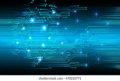 blue abstract cyber future technology concept background, illustration, circuit, binary code. move motion speed. sci-fi. Spark. vector