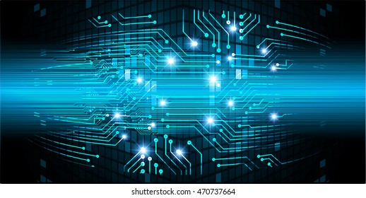 blue abstract cyber future technology concept background, illustration, circuit, binary code. move motion speed. sci-fi. vector