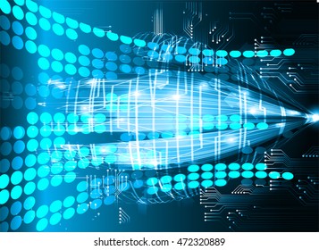 blue abstract cyber future technology concept background, illustration, circuit. move motion speed. sci-fi. vector, Safety, Closed Padlock on digital. Spark