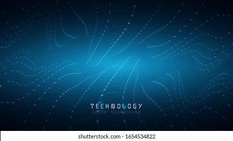 fondo vectorial del sistema de análisis de visualización de datos abstractos azul,fondo del ciberespacio de flujo de datos futurista,concepto de tecnología de conexión de red rápida,fondo técnico de copia espacial