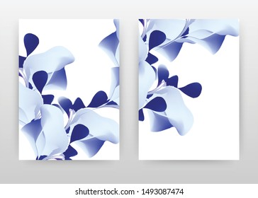 Blue abstract design of annual report, brochure, flyer, poster. Blue abstract white background vector illustration for flyer, leaflet, poster. Business A4 brochure template.