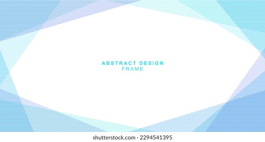 blue abstract design frame, vector illustration