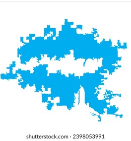 El diseño abstracto azul se asemeja a un mapa