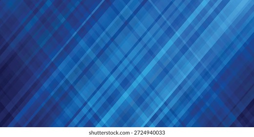 Fondo Abstractas azul de la tela escocesa diagonal con las líneas geométricas para el diseño moderno