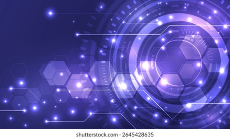 Tecnología de circuito digital abstracto azul con concepto futurista de comunicación