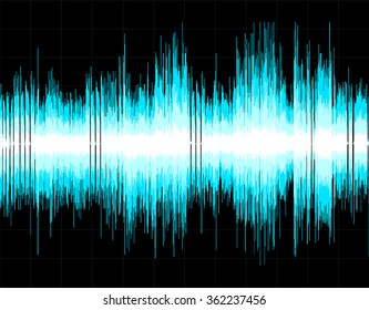 Blue abstract digital sound wave background