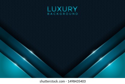 Blue abstract dimension. Overlap layers texture blue lights element decoration.