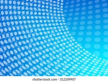 Blue Abstract Dotted Background - Background with layered interposing dots creating an abstract pattern