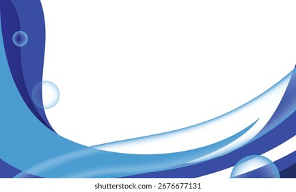 Blaue abstrakte dynamische Welle Dekoration Element Hintergrund