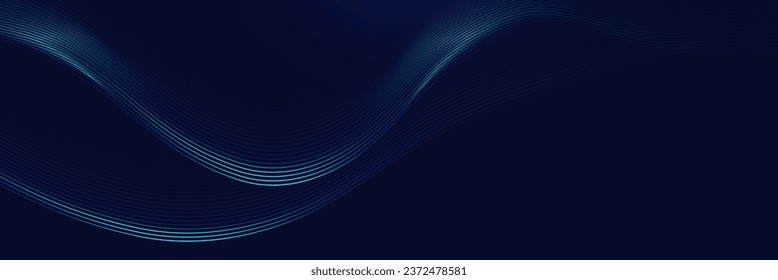 Fondo de línea ondulante dinámico y abstracto azul. Concepto moderno futurista de alta tecnología. Ilustración del vector