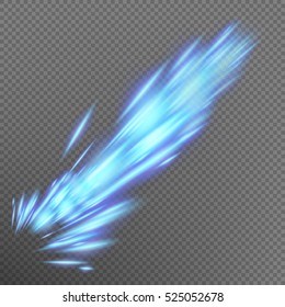 Blue abstract effect object burst with blurred magic neon light. EPS 10 vector file included