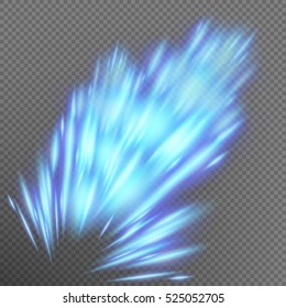Blue abstract effect object burst with blurred magic neon light. EPS 10 vector file included