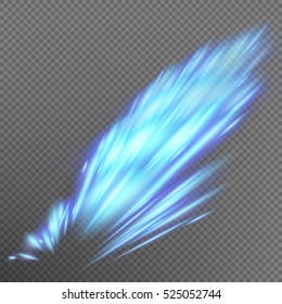 Blue abstract effect object burst with blurred magic neon light. EPS 10 vector file included