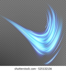 Blue abstract effect object burst with blurred magic neon light. EPS 10 vector file included