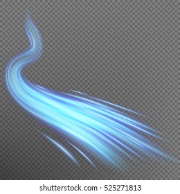 Blue abstract effect object burst with blurred magic neon light. EPS 10 vector file included