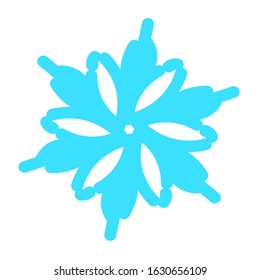 Blue Abstract elegant flower logo icon vector design