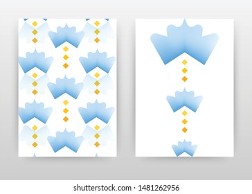 Blue abstract elements seamless texture design for annual report, brochure, flyer, poster. White background vector illustration for flyer, leaflet, poster. Abstract A4 brochure template.