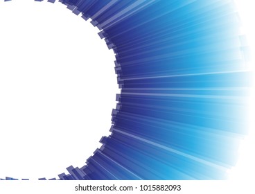 blue abstract explode background, circle layer bloom line, technology multicolor backdrop, vector illustration