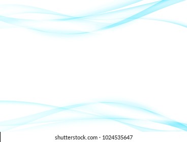 Blue abstract fashion smooth lines background. Vector illustration