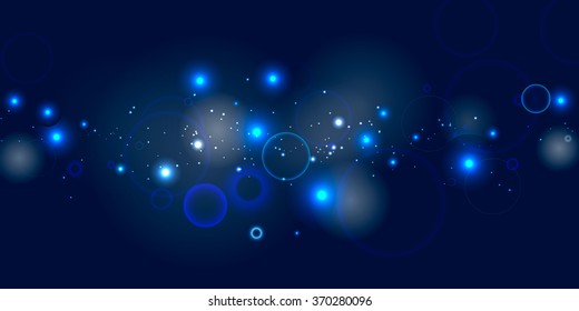 Blue abstract festive bokeh lights background. EPS 10 Colorful Bokeh Abstract. Vector Background