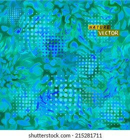 blue abstract floral background. Vector