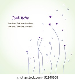 Blue abstract floral design
