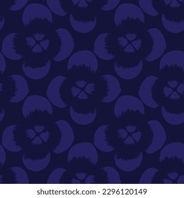 Blue Abstract Floral seamless pattern design for fashion textiles, graphics, backgrounds and crafts