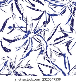 Resumen azul Diseño de patrones sin costura floral para textiles de moda, gráficos, fondos y artesanías