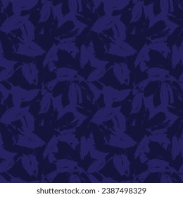 Blue Abstract Floral seamless pattern design for fashion textiles, graphics, backgrounds and crafts
