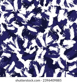 Resumen azul Diseño de patrones sin costura floral para textiles de moda, gráficos, fondos y artesanías