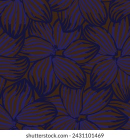 Blue Abstract Floral seamless pattern design for fashion textiles, graphics, backgrounds and crafts