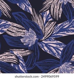 Diseño inconsútil floral Abstractas azul del modelo para los textiles, los gráficos, los fondos y las artes de la moda