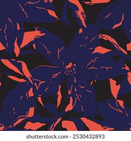 Diseño inconsútil floral Abstractas azul del modelo para los textiles, los gráficos, los fondos y las artes de la moda