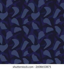 Blue Abstract Floral seamless pattern design for fashion textiles, graphics, backgrounds and crafts