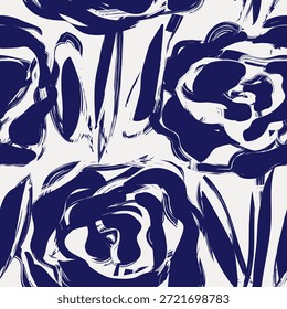 Diseño inconsútil floral Abstractas azul del modelo para los textiles, los gráficos, los fondos y las artes de la moda