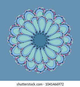 Blue abstract flower