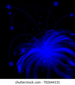blue abstract flower