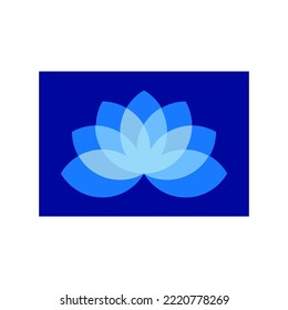 blue abstract flower. Dynamic frame. Spring floral pattern. Vector illustration. stock image. 