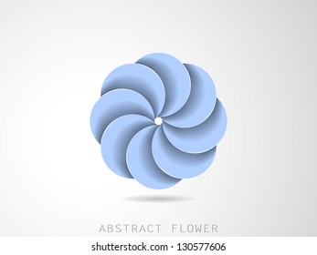 blue abstract flower icon