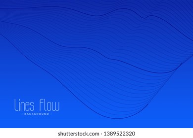 blue abstract flowing lines background