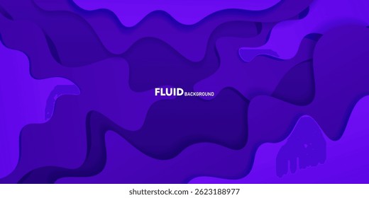 Blue abstract fluid wave background. Trendy shape pattern design for banner. Vector eps10