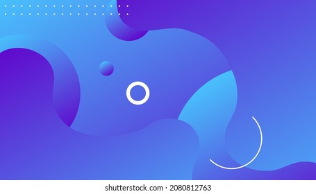 Ola fluida del Resumen Azul.  Composición de formas de gradiente fluido. Afiches de diseño futurista